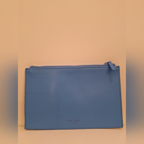 EUC Kate Spade Blue "Back To Basics" Pencil Pouch - Picture 2 of 3